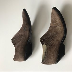 VINTAGE Western Inspired Suede Ankle Boots